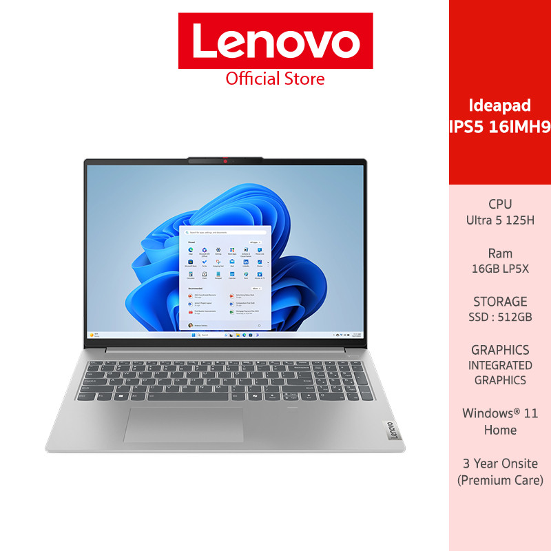 Lenovo Ideapad IPS5 -16IMH9 u5-125H 16G 512G W11 3Y GY - 83DC004CTA