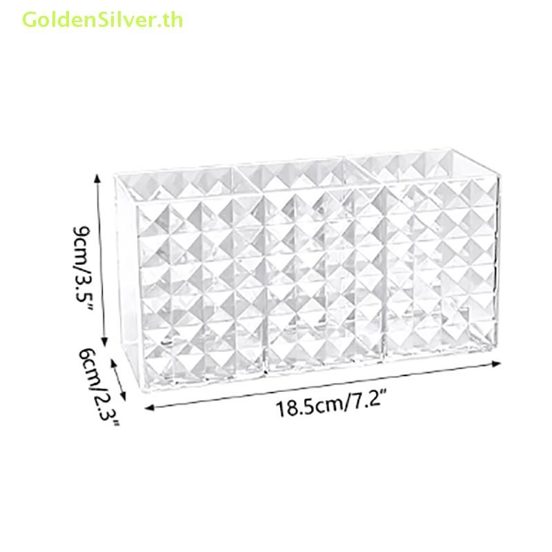 Goldensilver โปร่งใส Lip เครื่องสําอางแต่งหน้าแปรงแต่งหน้าอะคริลิคเครื่องมือกล่องเก็บกรณี Make-up ผู้ถือแปรงตาราง Organizer เครื่องมือแต่งหน้า TH - รูปที่ 3
