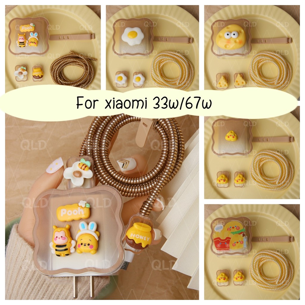 Charger protector 67w redmi note 12 charger case MDY-12-EHสําหรับXiaomi 33wts ChargerฝาครอบสายProtec