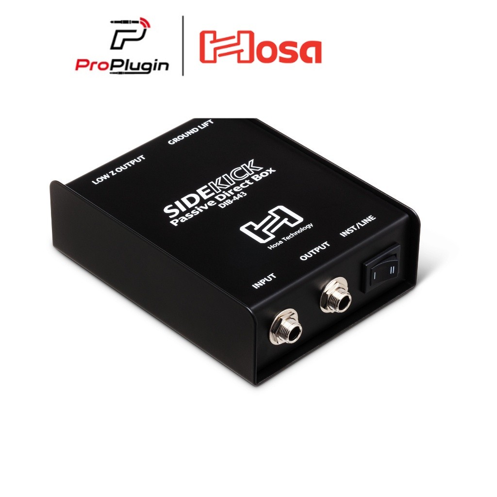 Hosa DIB-443 Sidekick Passive DI Box,1/4 in TS to XLR3M ดีไอบ็อกซ์ ลดเสียงรบกวน (ProPlugin)