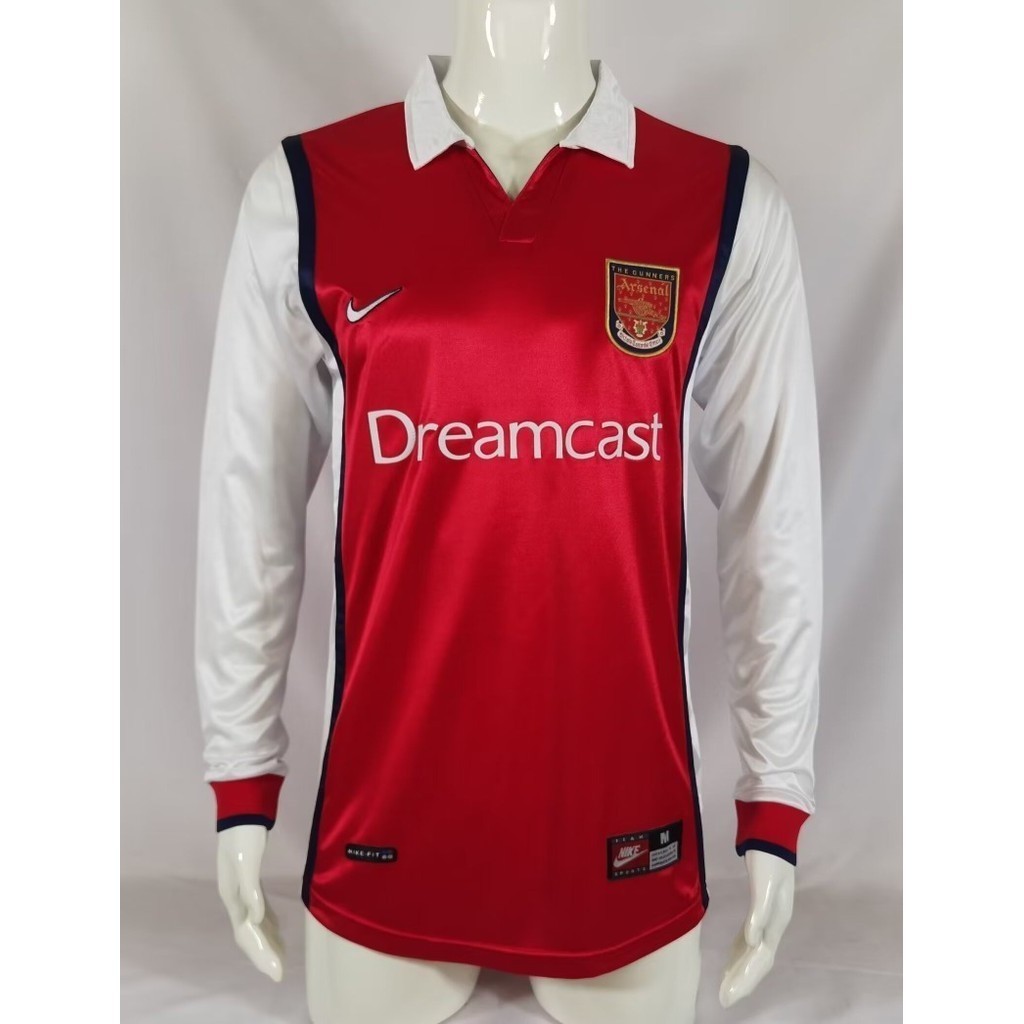 99-00 Arsenal Home Retro เสื้อฟุตบอลฟุตบอล 1999-2000 Arsenal Home Vintage Jersey S-XXL ผู้ชายฟุตบอลย