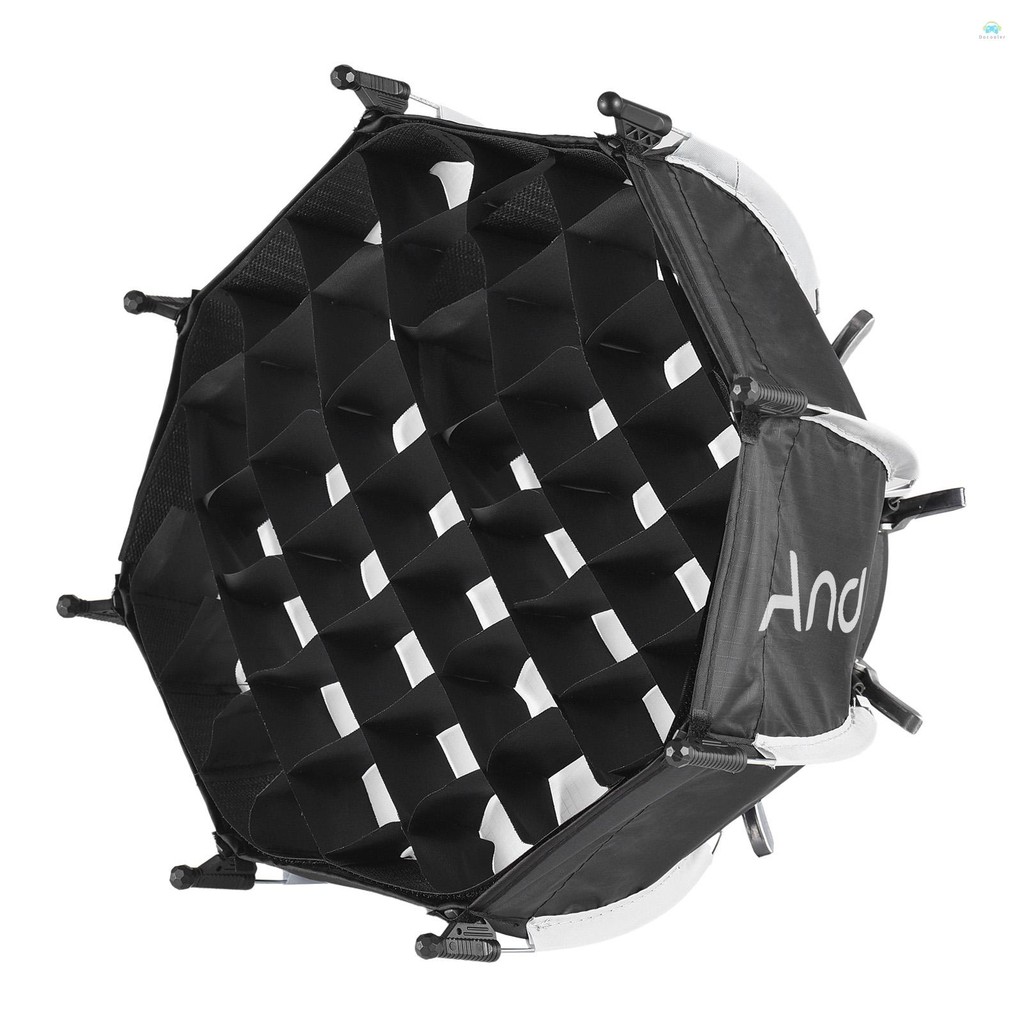 Yb2 Mini Parabolic Softbox Andoer 30 ซม./ 11.8in Mini แปดเหลี่ยม Softbox ที่ถอดออกได้ผ้า Diffuser ตารางรังผึ้งใช้งานร่วมกับ Andoer Mini COB Vi