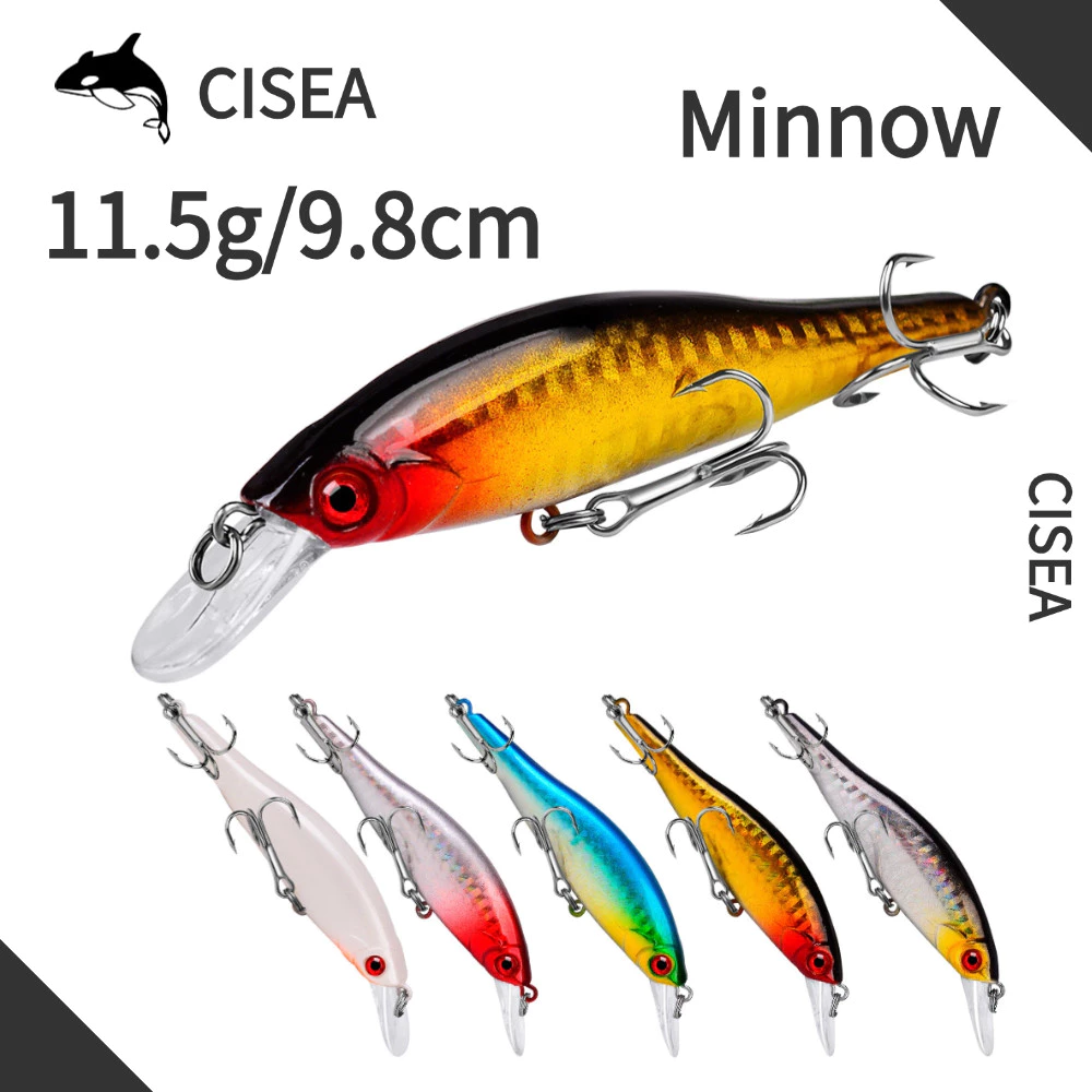 CISEA F9 minnow 11.5g/9.8cm เหยื่อจิ๊ก เหยื่อยาง ปลา เหยื่อ lure mino