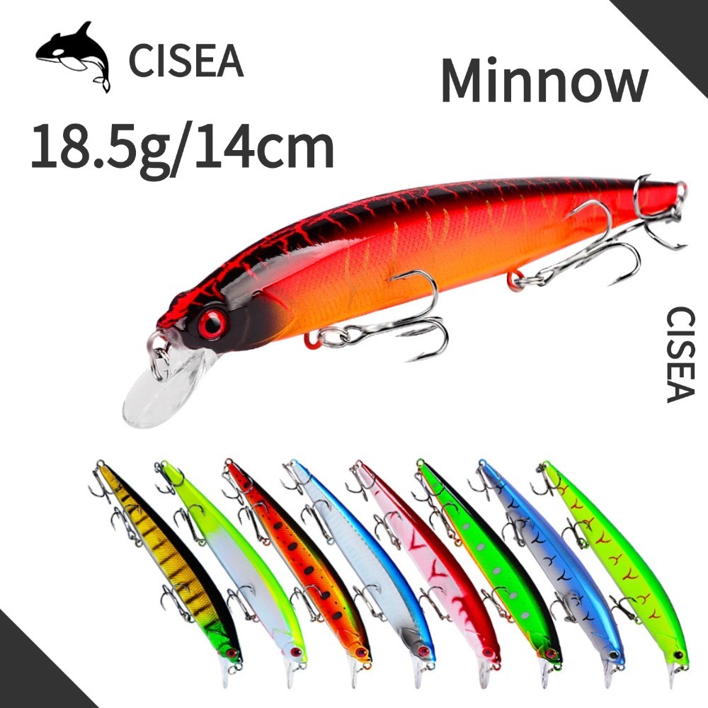CISEA F13 minnow 18.5g/14cm เหยื่อจิ๊ก เหยื่อยาง ปลา เหยื่อ lure mino