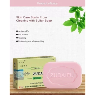 สบู่กำมะถัน ​สิว​ แพ้​เหงื่อ ควบคุมความมัน กรัมบำรุงผิวหนัง Sulfur Soapสบู่สมุนไพรธรรมชาติ80กรัม สบู่สมุนไพรบำรุงผิวหนัง