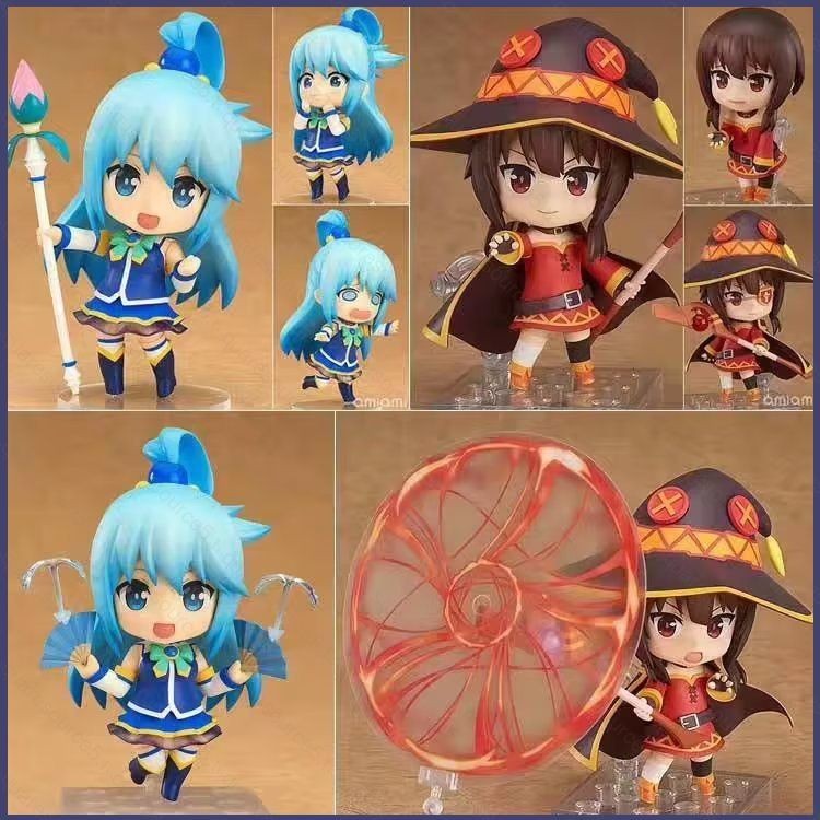 Lg KonoSuba An การระเบิดนี้ Wonderful World Aqua Megumin Action Figure รุ่น Q ตุ๊กตาของเล่นสําหรับเด