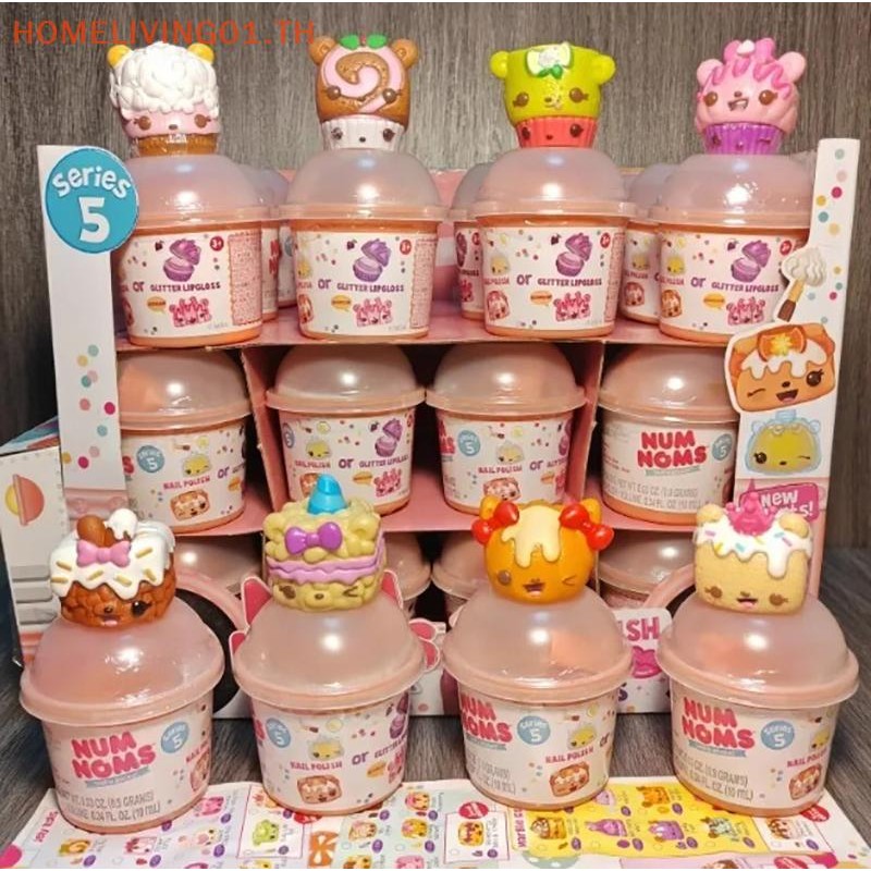 Onehome 1PC ตุ๊กตาสัตว์น่ารักสนุก Play House ของขวัญวันเกิดเด็ก NumNoms ยาทาเล็บ Glitter Lipgloss กลิ่นหอม Nom ของเล่นคอลเลกชัน TH
