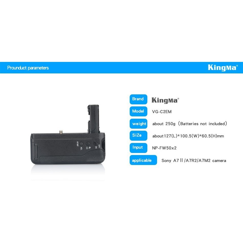 Kingma Battery Grip for Sony A7II / A7RII / A7SII (VG-C2EM) (ประกันศูนย์ 1 ปี)