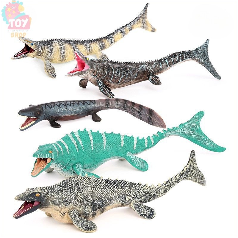 เด็กความรู้ความเข้าใจของเล่นจําลองไดโนเสาร์สัตว์รุ่น Mosasaurus Aquaman โบราณ Undersea Biological เครื่องประดับ