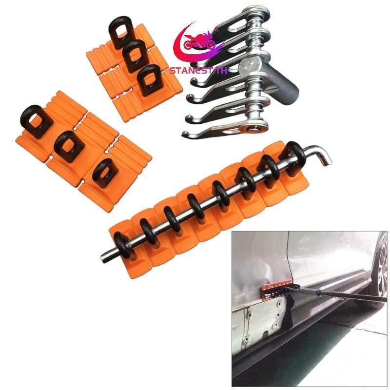 Stanest Paintless Dent Repair เครื่องมือรถ Dent Pullers Kit Auto Body Dent Remover กาวดึงแท็บสีส้ม Pullers แผ่น