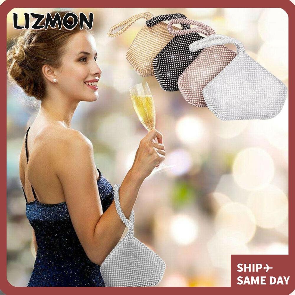 Lizmon Diamant กระเป๋าราตรีแฟชั่นงานแต่งงานงานแต่งงานกระเป๋าพรหม
