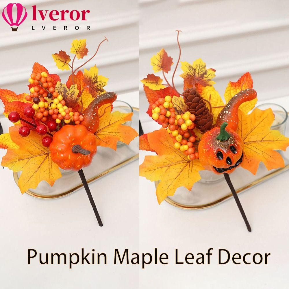 Lveror ฟักทอง Maple Leaf Decor, ประดิษฐ์ Maple Leaf DIY หัตถกรรมประดิษฐ์ Maple Leaf เครื่องประดับ, เ