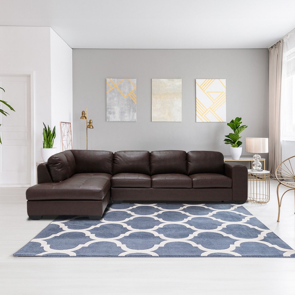 Koncept Furniture โซฟาเข้ามุมซ้าย รุ่น Timmer สีน้ำตาล (317x216x83 ซม.)  แบรนด์ KONCEPT FURNITURE