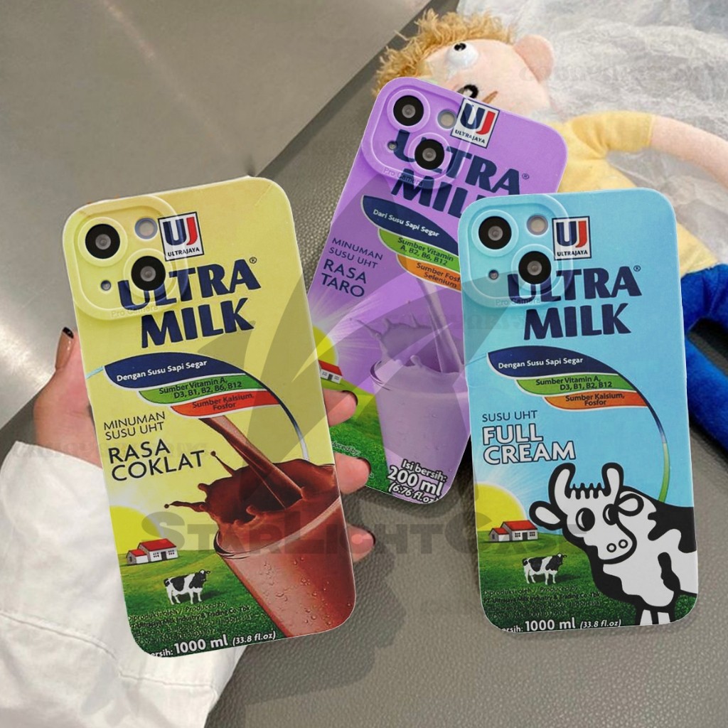 ULTR- FLUFFYCASE Ultra Cool Milk Motif Silicone Softcase Casing Ready สําหรับโทรศัพท์มือถือทุกประเภท
