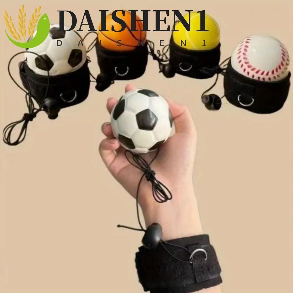 Daishen1 ลูกบอลเด้งกลับ แบบยืดหยุ่น พร้อมสายคล้องยืดหยุ่น สําหรับออกกําลังกาย เล่นกีฬา บาสเก็ตบอล