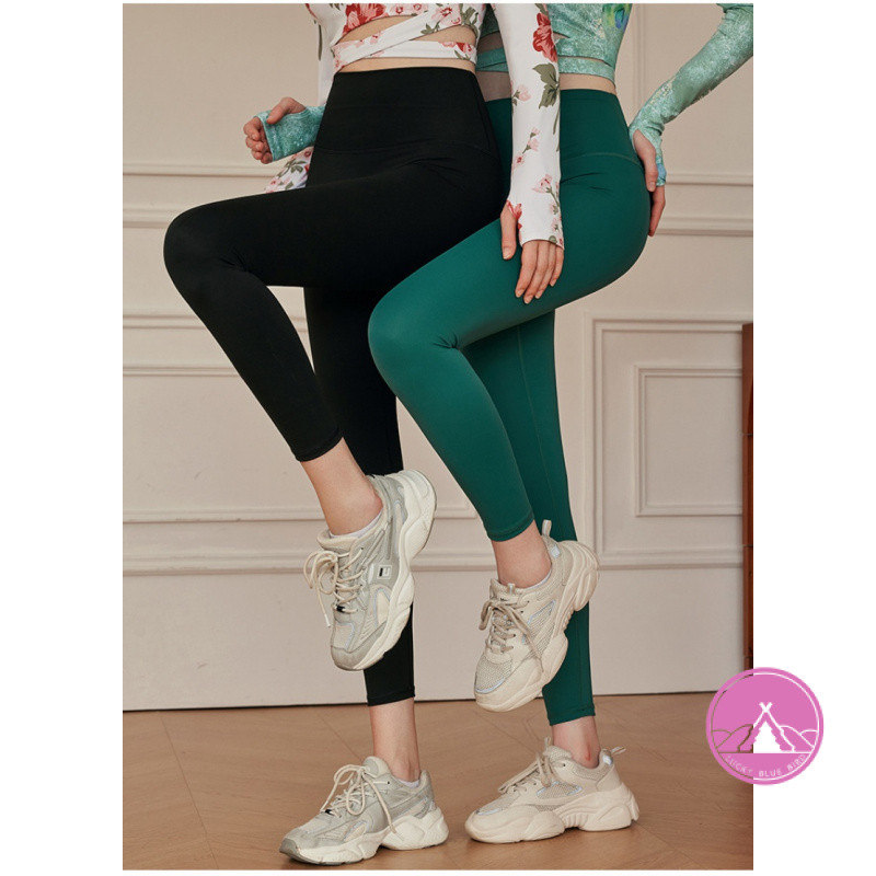 กางเกงโยคะเอวสูงยกก้นความรู้สึกเปลือยไม่มีรอยต่อแห้งเร็วแน่นวิ่งกางเกงออกกําลังกายกีฬาโยคะเสื้อผ้า