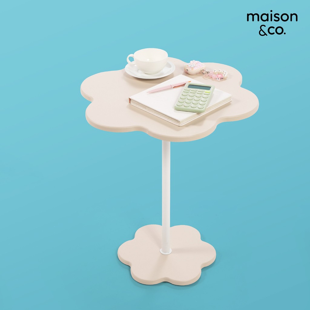 SB Design Square โต๊ะข้าง รุ่น LECHY สีครีม (53x53x58 ซม.) แบรนด์ MAISON&CO.