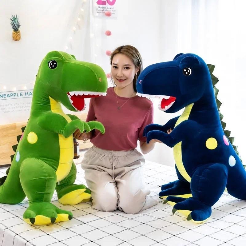 ของเล่นตุ๊กตาไดโนเสาร์ออกแบบลายจุดตุ๊กตาไทรันโนซอรัสขนาดใหญ่หมอน ตุ๊กตา ตุ๊กตาของเล่นของขวัญที่ดีที่สุด