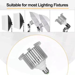 85W/300W LED Light Bulb Photography Remote Control E27 Socket 3200k-5500k Photo Studio Lighting