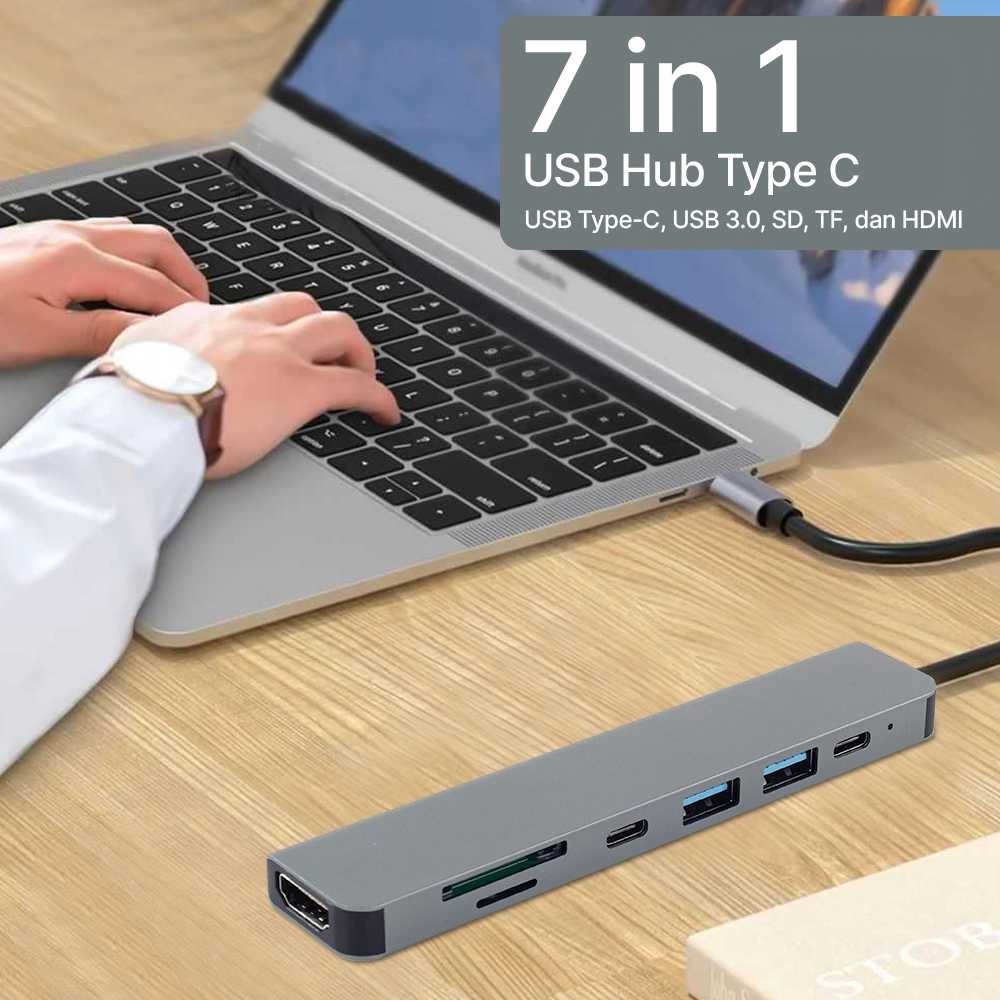 IPHub USB Type-C Hub Adapter HDMI USB 3.0 USB Type C - YG-21221 [ IKF Store ]