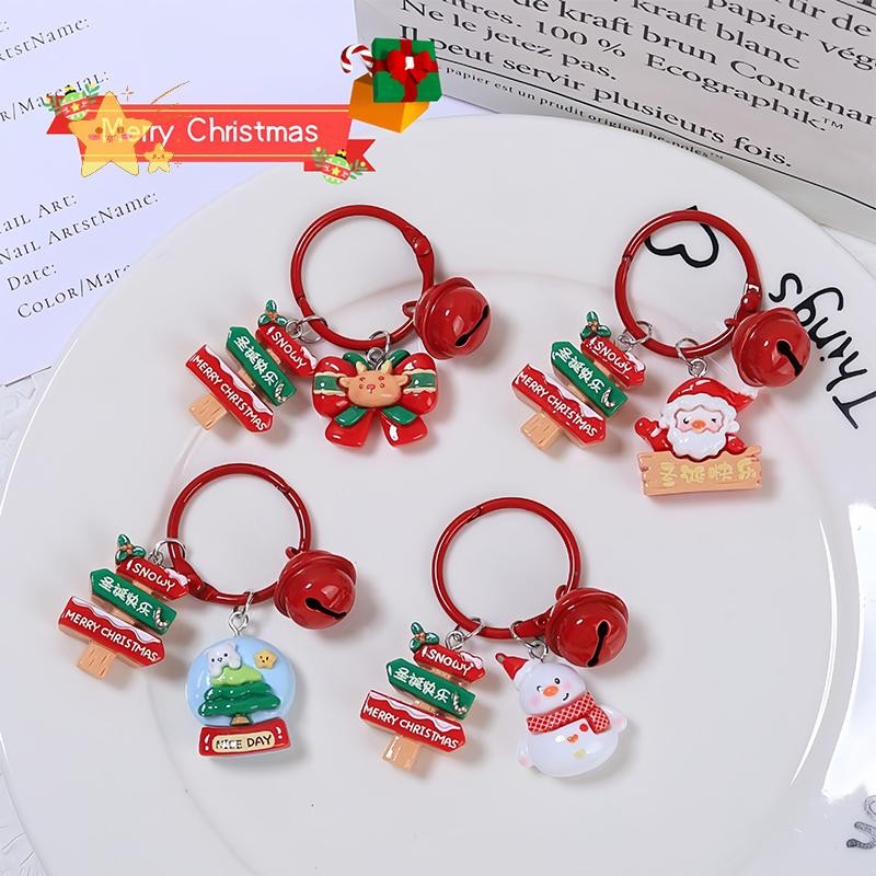 [JBTH] แฟชั่นพวงกุญแจคริสต์มาสสร้างสรรค์การ์ตูน Snowman Santa Claus ต้นคริสต์มาสพวงกุญแจกระเป๋าจี้เครื่องประดับตกแต่งของขวัญ [JB]
