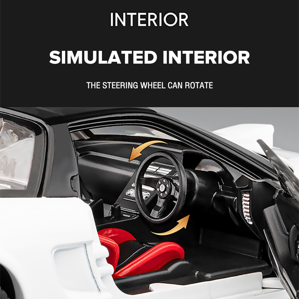 Klt 1:22 Honda NSX Supercar โมเดลรถเหล็กรถโลหะผสมของเล่นของขวัญสําหรับเด็กเด็กผู้หญิง