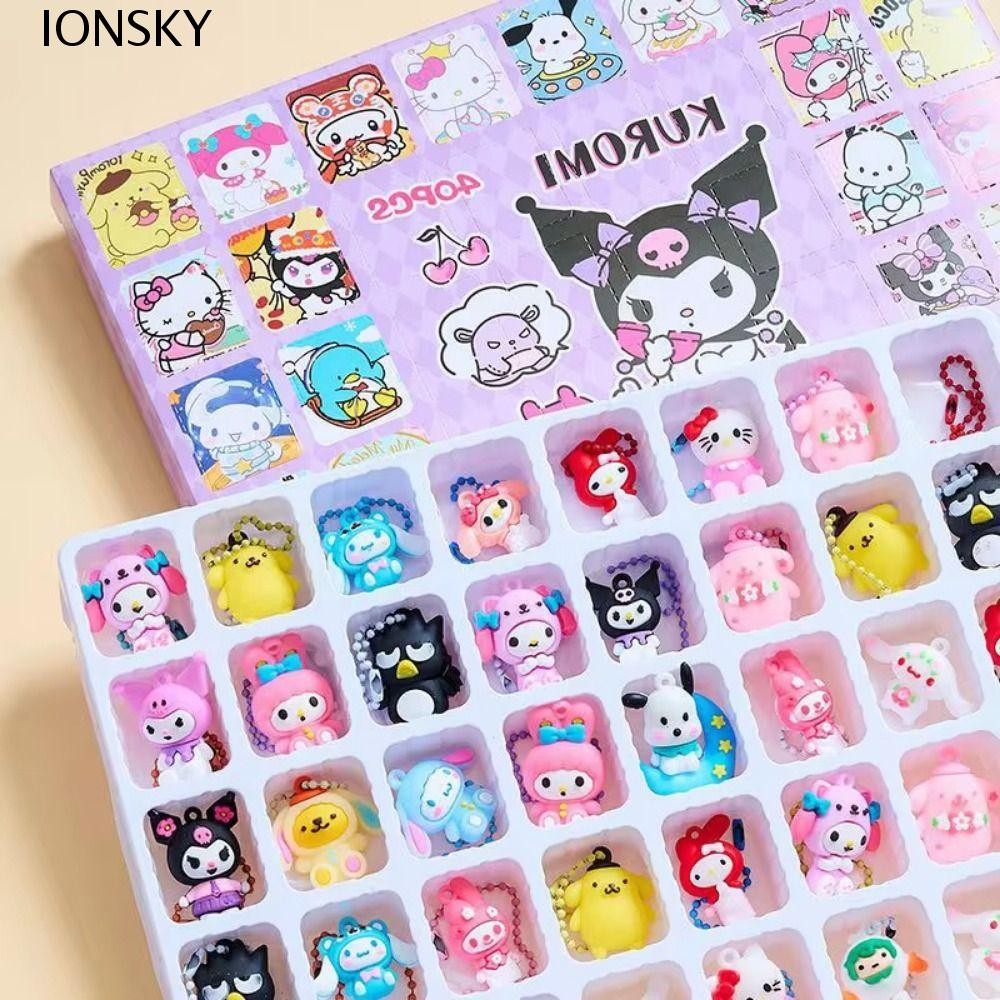 Ionsky พวงกุญแจตุ๊กตาอนิเมะ, Melody ซิลิโคนสตรอเบอร์รี่หมีจี้การ์ตูน,คอลเลกชัน Kitty Kawaii Cinnamoroll การ์ตูนมินิรุ่นของเล่นหญิง