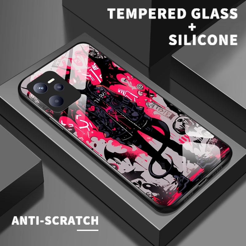 เหมาะสำหรับ Realme C35 7 Pro 2 Pro V13 5G กรณีโทรศัพท์มือถือ Cool Anime Demon Anime เคส