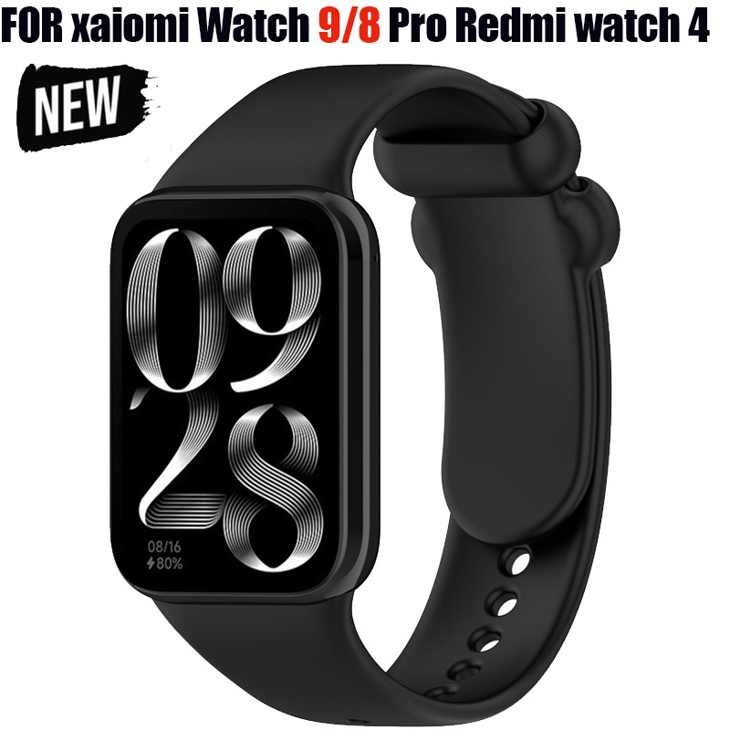 สายซิลิโคน​​​​​​​ เข้ากันได้กับ Xiaomi Band 9/8 Pro นาฬิกา Soft smartwatch สร้อยข้อมือกีฬาสายรัดข้อมือสําหรับ Redmi นาฬิกา 4 อุปกรณ์เสริมสายนาฬิกา