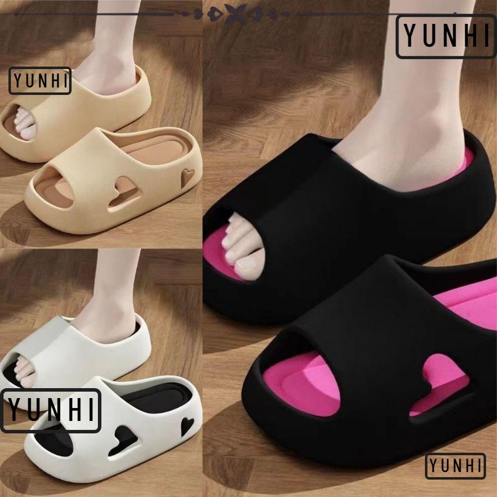 Yunhi รองเท้าอาบน้ํา, รองเท้าแตะพื้นหนานุ่มสบาย, ห้องน้ํากันลื่นมินิมอลรองเท้าแตะฤดูร้อนกันลื่นในหอพัก