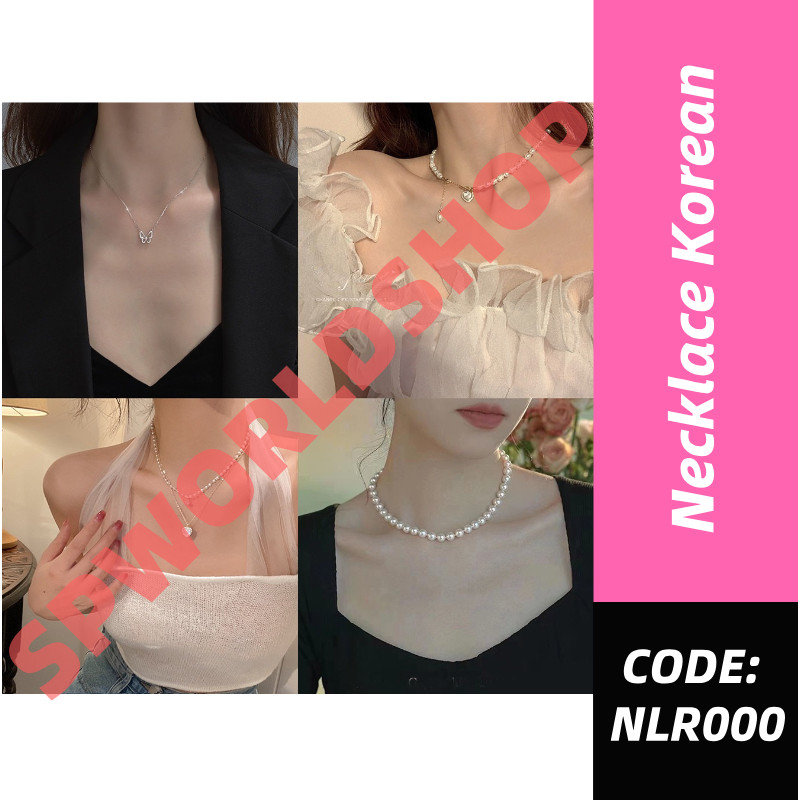 สร้อยคอเกาหลี Love Heart Simple Gold Sliver Chain แฟชั่นผู้หญิงเครื่องประดับหมี Choker-NLR000 เวอร์ช