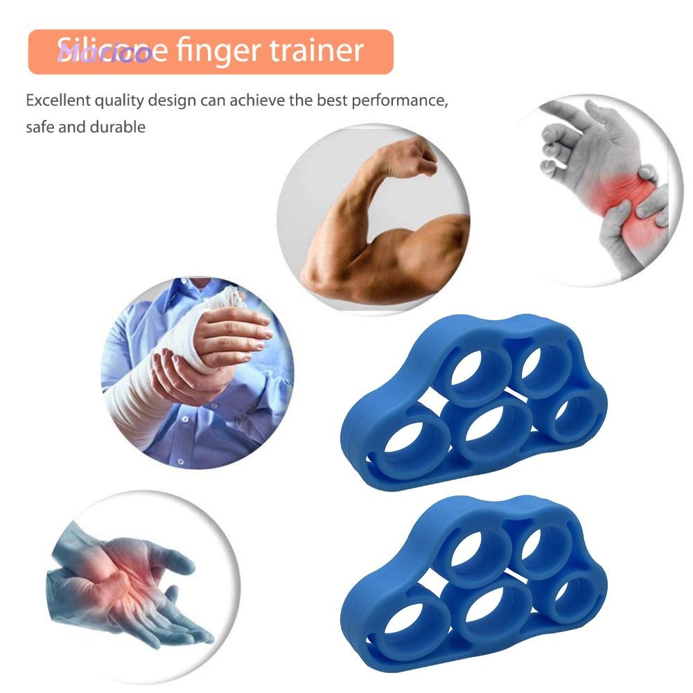2 ชิ้น Hand Grips ซิลิโคนยืดหยุ่น Finger Grip แหวนข้อมือ Rehabilitation Trainer [Marico.th]