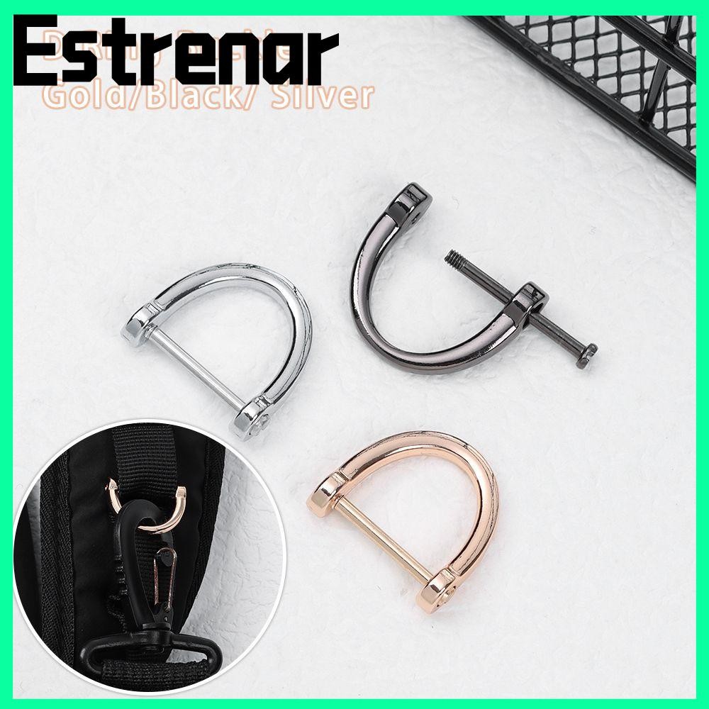 Estrenar Clasp กระเป๋าอุปกรณ์เสริม DIY D รูปร่าง Horseshoe ไหล่ที่ถอดออกได้ Webbing Buckle Horseshoe Bucle