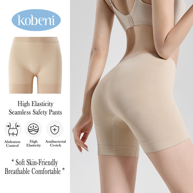 ⭐KOBENI⭐กางเกงซับในไร้ขอบ กันโป๊ ซับในขาสั้น เอวกลาง ยืดเยอะใส่สบาย ไม่บาดขา ไม่ม้วน เรียบเนียน นุ่ม สะโพก 31-44"