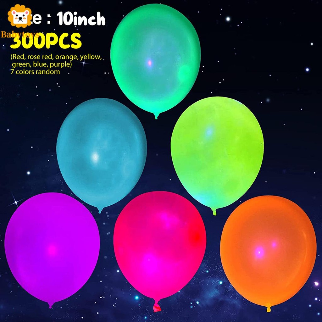 300 ชิ้น ลูกโป่งนีออน UV ลายจุด เรืองแสง นีออนเรืองแสงบอลลูน 7 สีเรืองแสงในที่มืดลูกโป่ง 10 นิ้วนีออนเรืองแสงปาร์ตี้บอลลูน ใช้ซ้ําได้ สําหรับตกแต่งปาร์ตี้ 气球 - รูปที่ 5