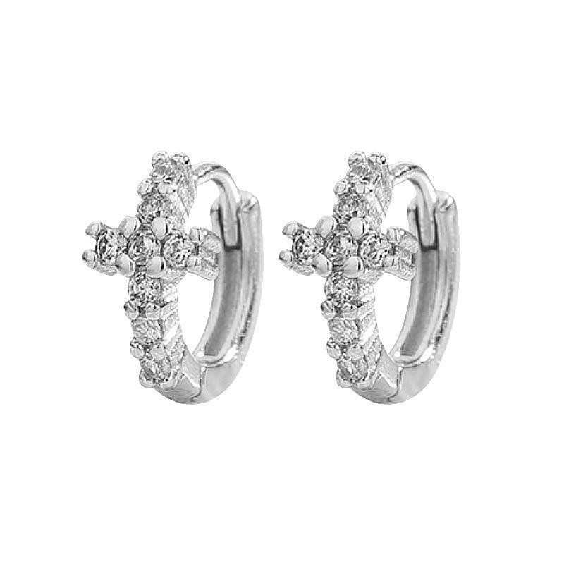 Jinjoo ต่างหูห่วงไม้กางเขน Cross Hoops ดีไซน์สวยเท่ - รูปที่ 6