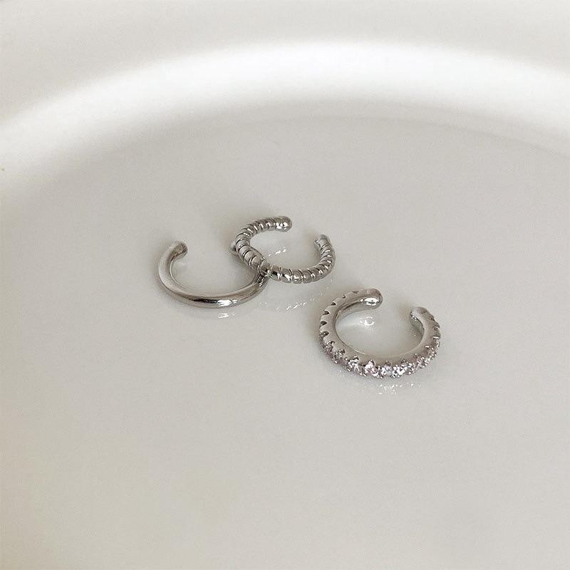 Jinjoo รหัส F01 ต่างหู Ear cuff รุ่น Trio of Elegance (3ชิ้น) ราคา ถูกที่สุด ดีลบีเคเค แกลเลอรีภาพที่ 6
