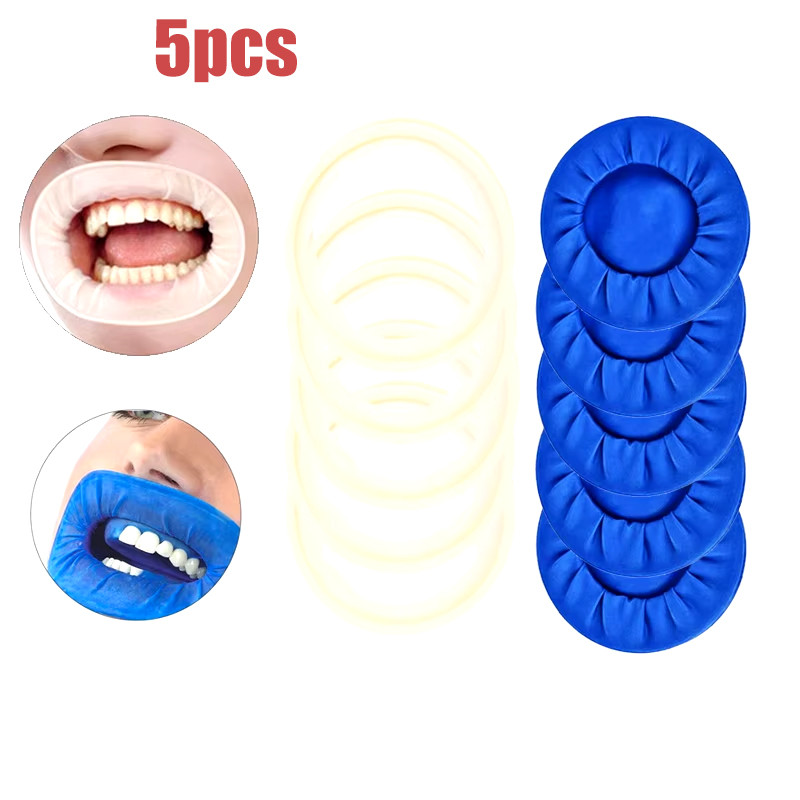 5 ชิ้นยาง Dam ทันตกรรมเปิดปากทันตกรรม Cheek Retractors O รูปร่างสุขอนามัยช่องปากฟันไวท์เทนนิ่งวัสดุทันตกรรม