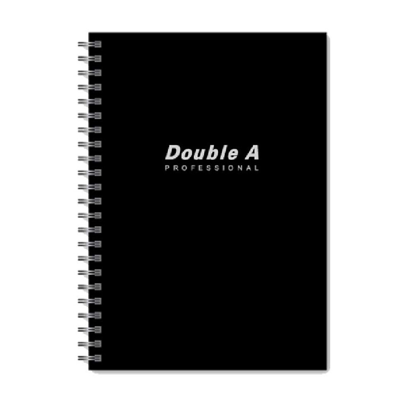 Double A สมุดสันห่วง B5 70แกรม (60แผ่น) ดำ Professional