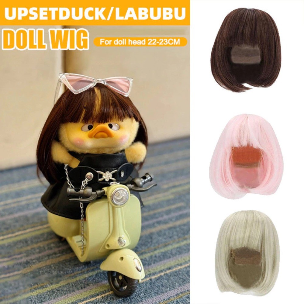 วิก & แฮร์พีซ Upsetduck/Labubu วิกผมตุ๊กตา เส้นใยที่มีอุณหภูมิสูง ทนทาน BJD ผมปลอม พร้อมส่งในไทย