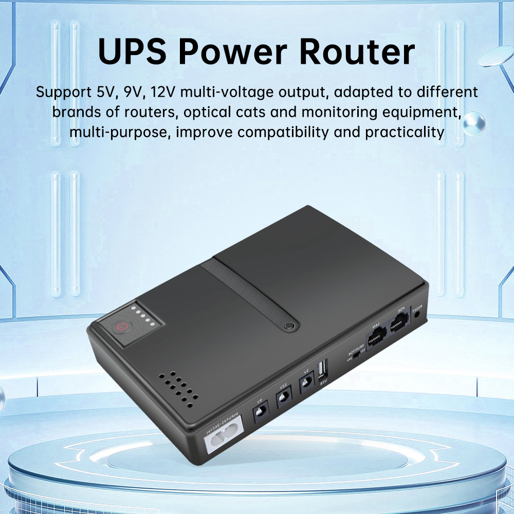 DIYMORE 1018L เครื่องสํารองไฟ DC แหล่งจ่ายไฟสํารอง UPS Power Router Optical Cat อะแดปเตอร์ในตัว 5V/9V/12V/15V/24V