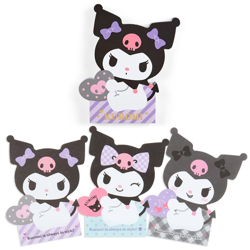 ส่งตรงจากญี่ปุ่น Sanrio SANRIO Sanrio Kuromi Character Shape Memo Kuromi-chan Kuromi 127 x 108 x 09c