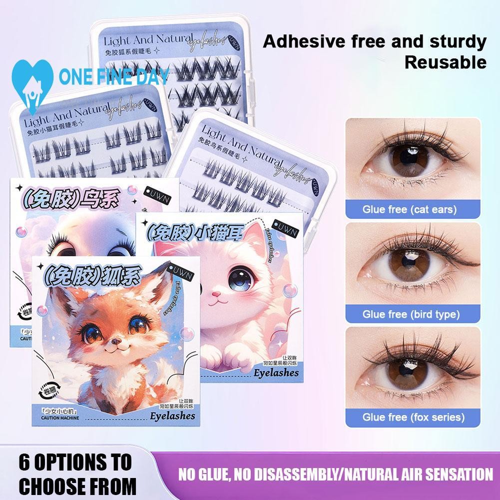 Lash ขนตาปลอมปลอดกาวตัวเลือกแรกสําหรับผู้เริ่มต้นไม่จําเป็นต้องใช้กาวปลอมแบบใช้ซ้ําได้ C1s8