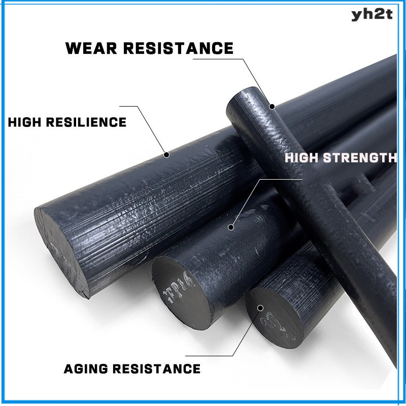 Plus แท่งไนลอนไฟเบอร์กลาสสีดํา gf30 Enhanced pa6 Plus Fiber Nylon Modified High-Strength pa66 Proces