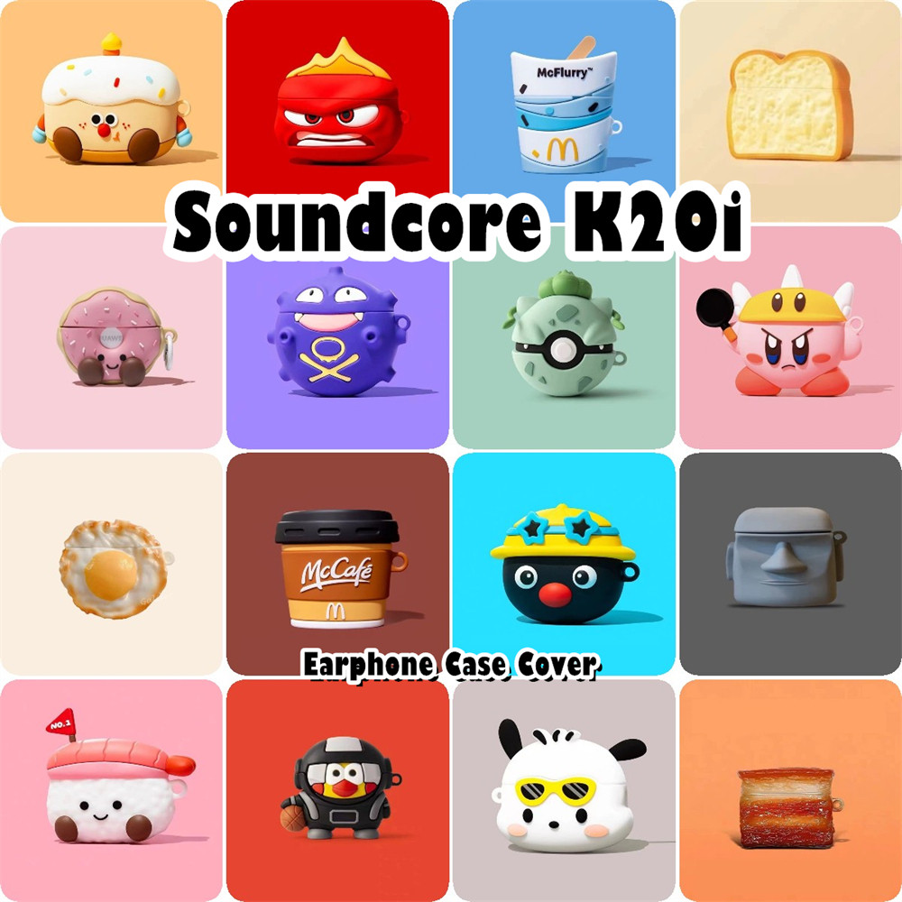 【Case Home】นําไปใช้กับ Soundcore K20i เคส Case เคสหูฟัง การ์ตูนง่าย ซิลิโคนนุ่ม เคส เคสหูฟัง NO.2