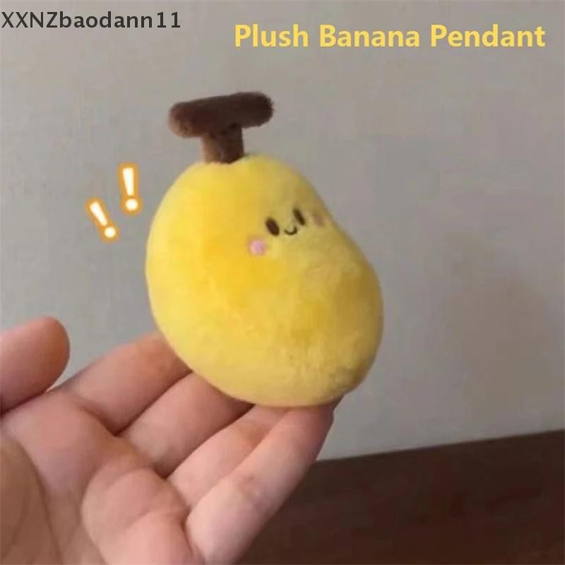 Xnz Kawaii กล้วยตุ๊กตาพวงกุญแจของเล่นการ์ตูนผลไม้ตุ๊กตาตุ๊กตาจี้กุญแจรถแหวนกระเป๋าเป้สะพายหลังกระเป๋าตกแต่งของขวัญเด็ก MHF