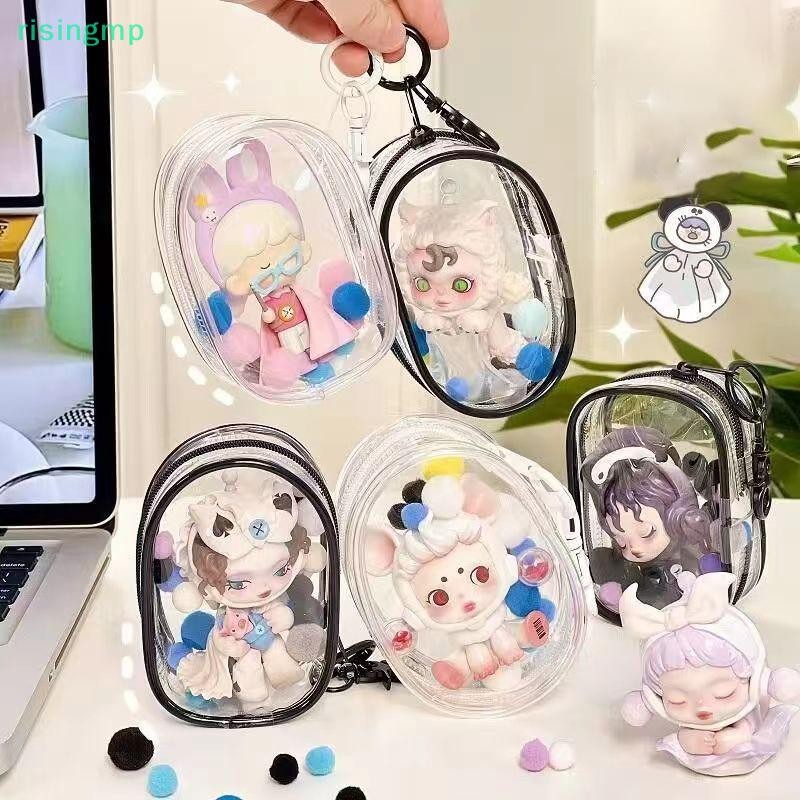[เพิ่มขึ้นmp] หลากสี ใสกลางแจ้งกระเป๋าของเล่นกระเป๋าใสตกแต่งกล่องลึกลับตุ๊กตากล่องแสดงพีวีซีออแกไนเซอร์กล่องกระเป๋าสตางค์ซิปคู่