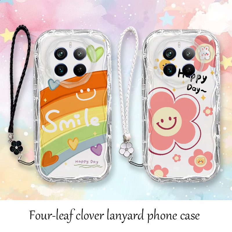 สี่มุมหนากรณีสําหรับ Realme 12 PLUS 5G เคสโทรศัพท์กันกระแทกและกันน้ํา Coffee Cat รูปแบบ Sun ดอกไม้ Rainbow AMSX5
