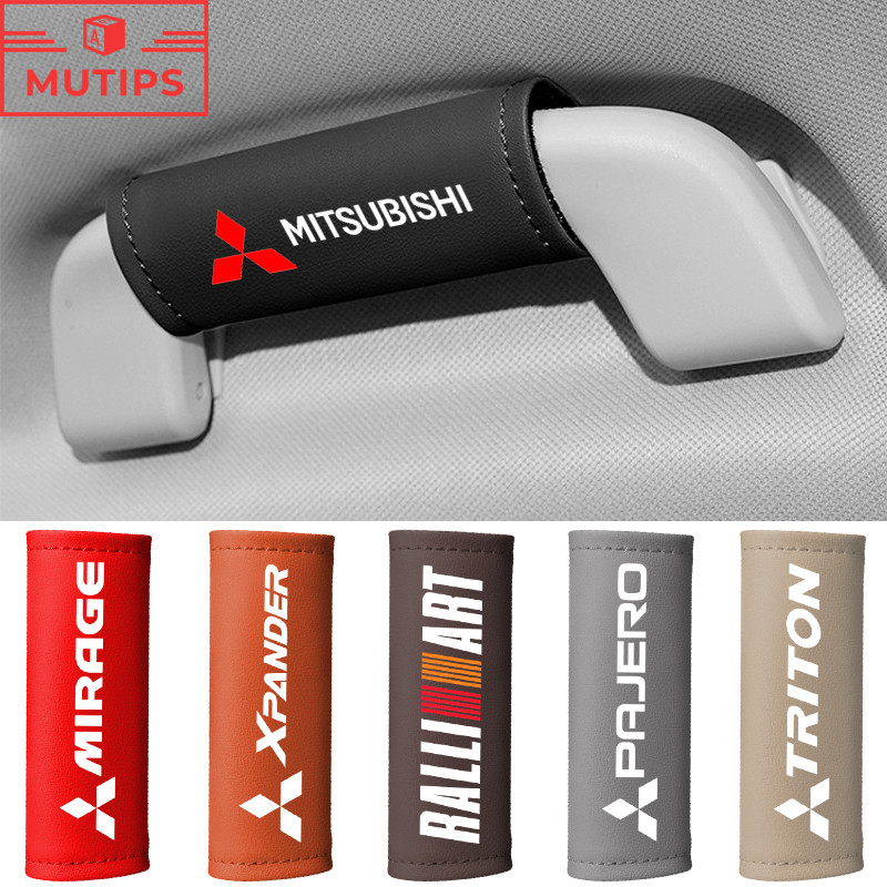 Mitsubishi ถุงมือดึงหลังคารถยนต์ มือจับฝาครอบป้องกัน เครื่องหนัง ประตูรถมือจับ อุปกรณ์ป้องกันภายใน Xpander Cross Triton Grandis Attrage Mirage Outlander Xforce Pajero Sport ASX