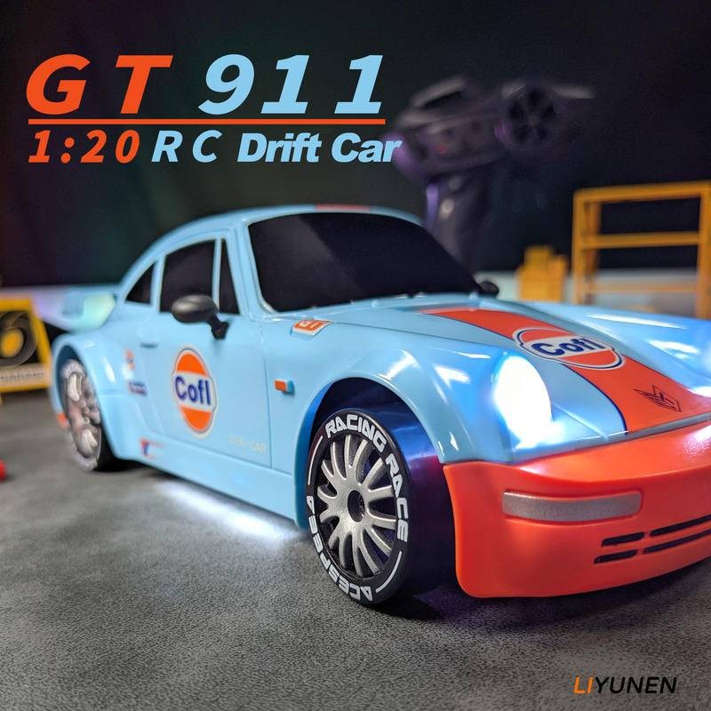 Limited Edition 1/20 4WD RC Drift รถ Porsche 933 2.4G รีโมทคอนโทรลรถ Dodge Hellcat 911 Stunt Racing 